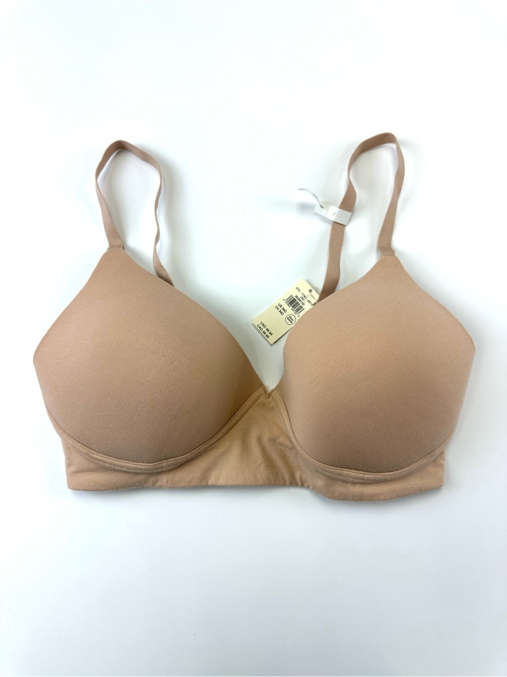 Aerie Real Chill Wireless Bra 34D Nude T-Shirt Smooth Comfort Minimal